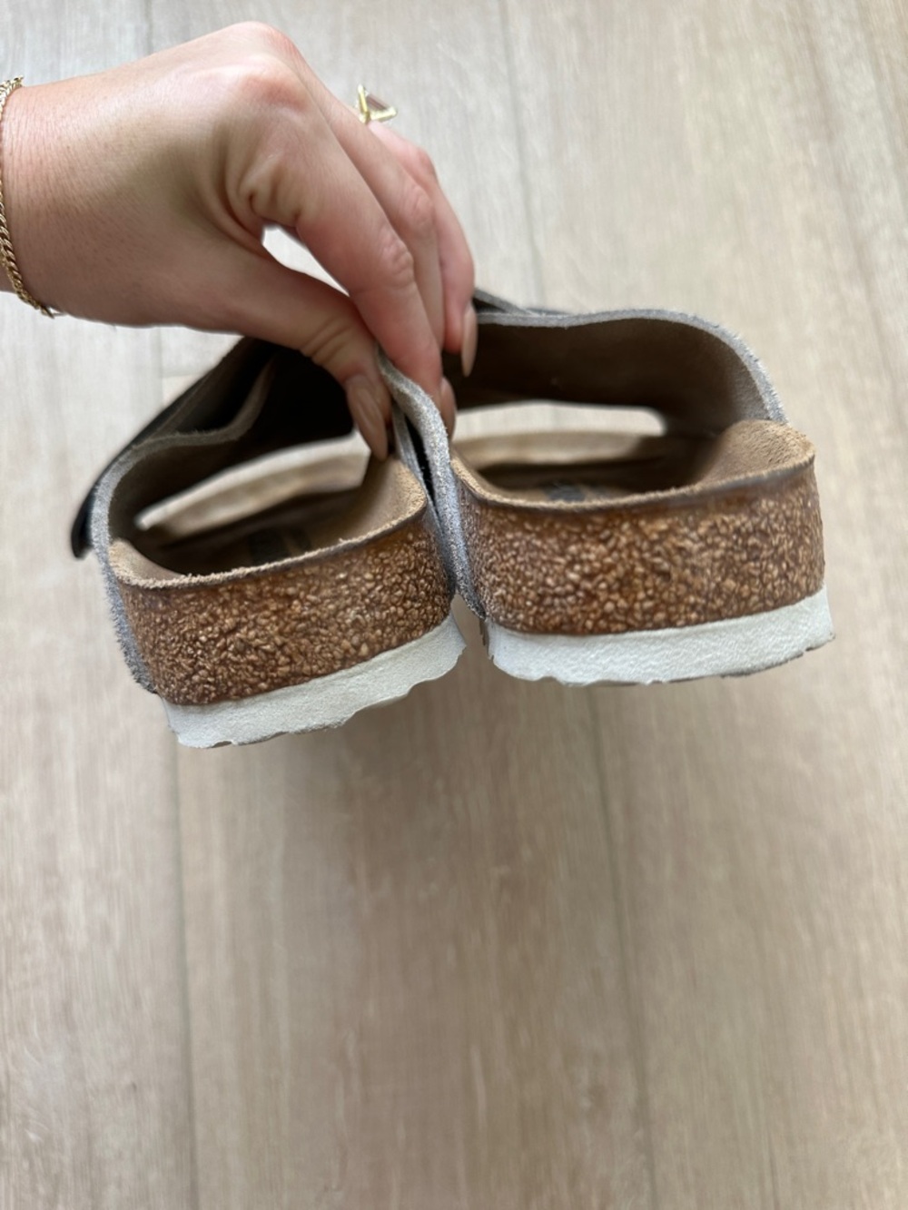 Birkenstock Women's Kyoto Suede Mules - Taupe - Picture 4 of 7